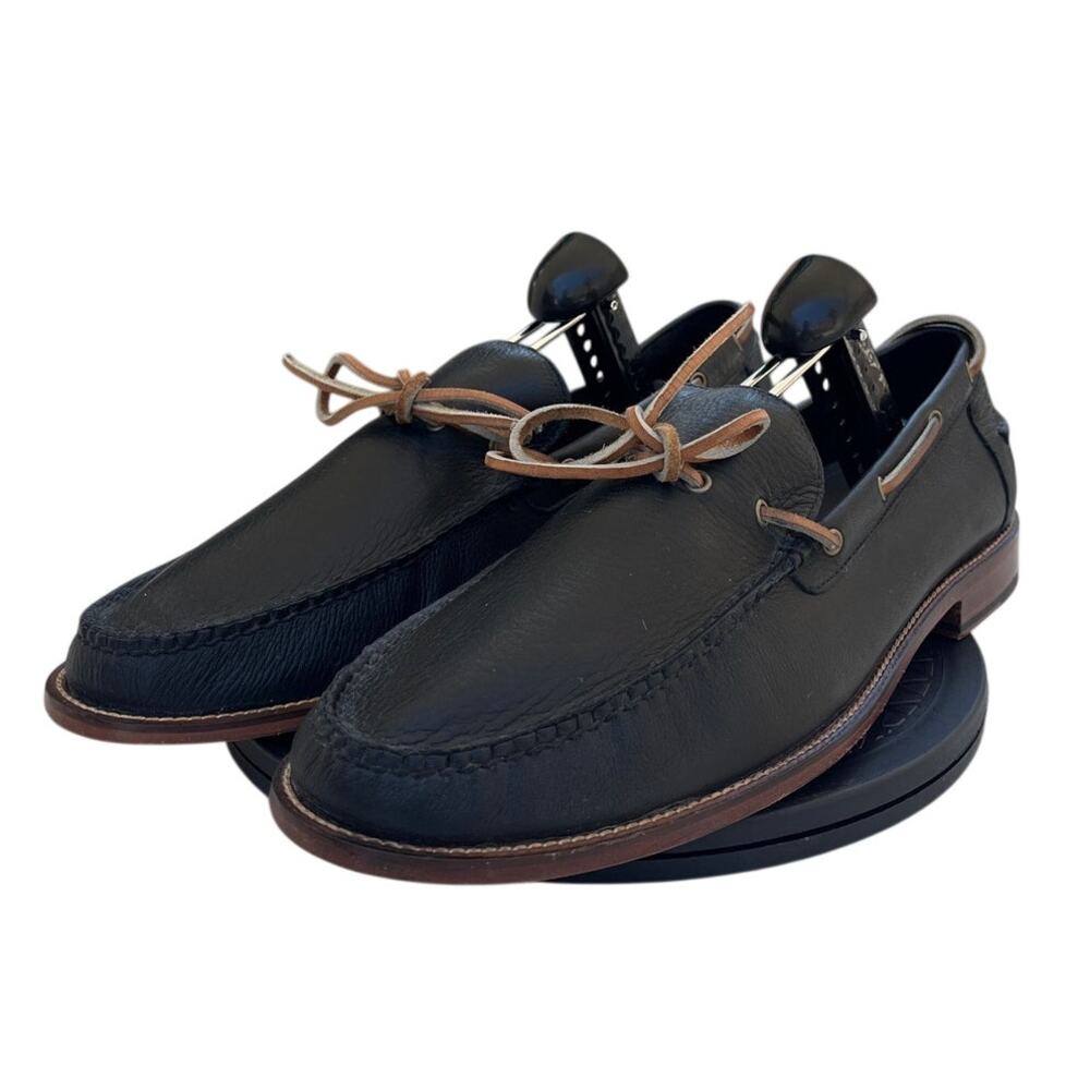 Mens Cole Haan x Todd Snyder Leather Classic Comfort Boat Shoes SZ 12M Black